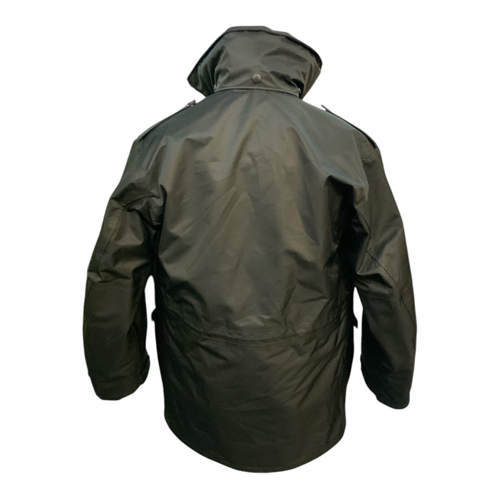 3in1 Waterproof Raincoat 3/4 Jacket Black Large Hood OJ207