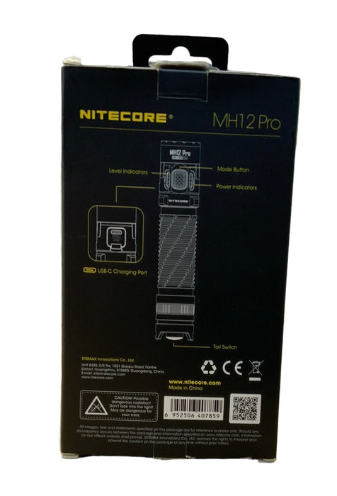 Nitecore MH12 Pro USB-C Rechargeable Compact Flashlight/Torch NEW FLASHLIGHT01