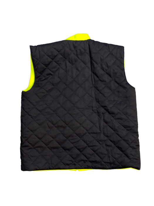 Reversible Navy Blue Hivis Yellow Quilted Bodywarmer Gilet XLarge OJ164