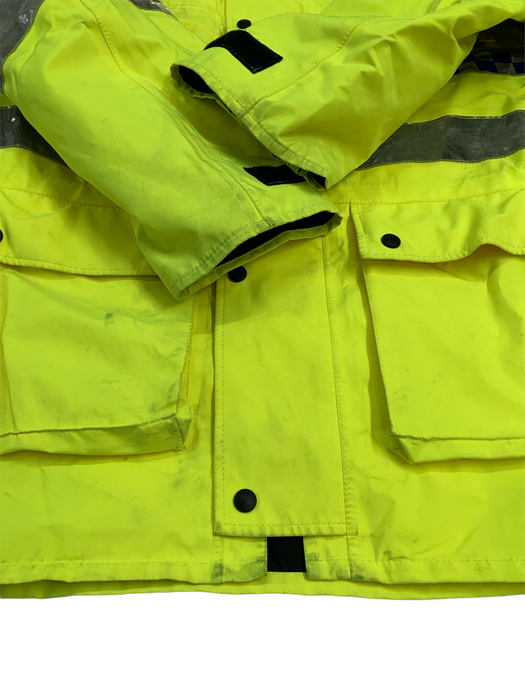 Hi-Vis 3/4 Goretex Waterproof Rain Coat Security Marshal Events HVGC7B