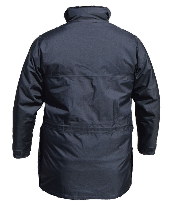 3/4 Length Waterproof Black Rain Coat With Hood BPC01AN