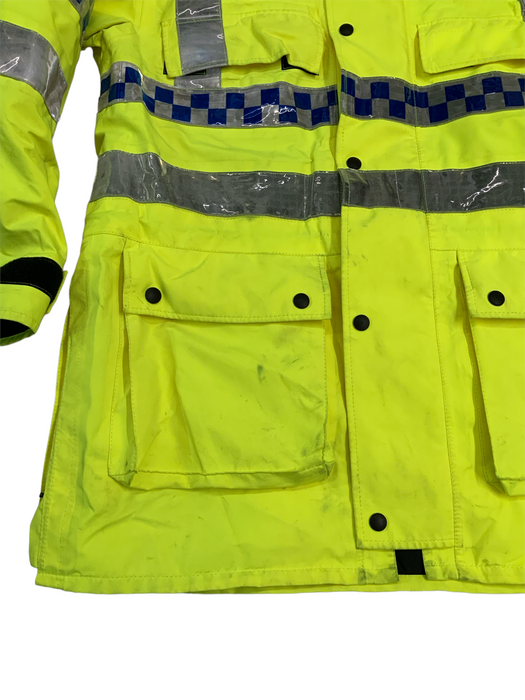 Hi-Vis 3/4 Goretex Waterproof Rain Coat Security Marshal Events HVGC7B