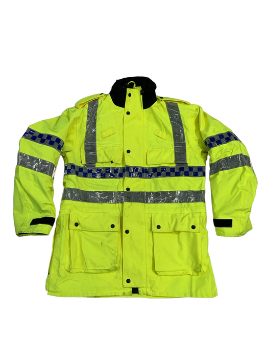 Hi-Vis 3/4 Goretex Waterproof Rain Coat Security Marshal Events HVGC7B